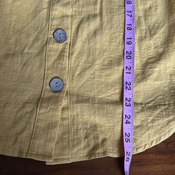 Colofo Sz M NWT yellow button down shirt - Picture 8 of 9